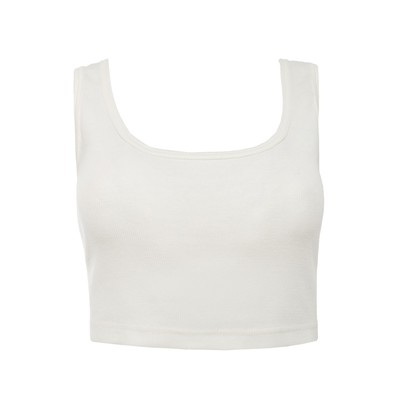 Топ женский в рубчик MINAKU: Basic line, цвет экрю, размер 42