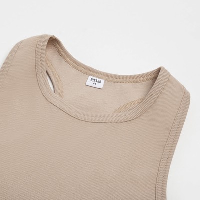 Топ женский MINAKU: Basic line, бежевый, размер 46