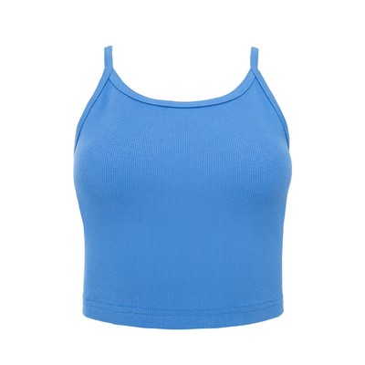 Топ на бретелях женский MINAKU: Basic line, голубой, размер 48