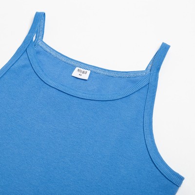 Топ на бретелях женский MINAKU: Basic line, голубой, размер 48