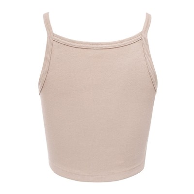 Топ на бретелях женский MINAKU: Basic line, бежевый, размер 48