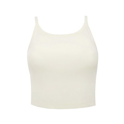 Топ на бретелях женский MINAKU: Basic line, цвет экрю, размер 48