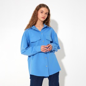 Рубашка женская MINAKU: Casual Collection цвет голубой, р-р 46 7607604