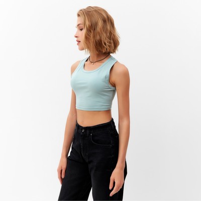 Топ женский MINAKU: Basic line, цвет аквамарин, размер 42