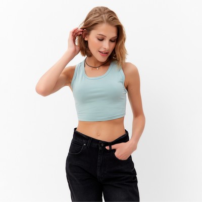 Топ женский MINAKU: Basic line, аквамарин, размер 46