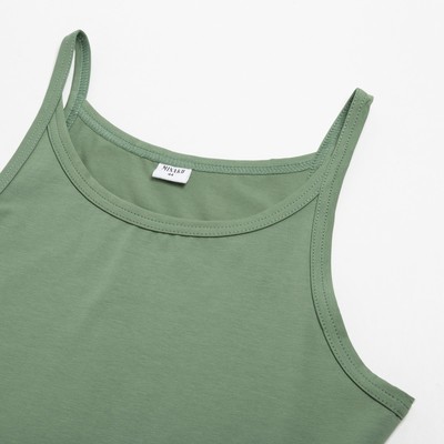 Топ женский MINAKU: Basic line, оливковый, размер 46