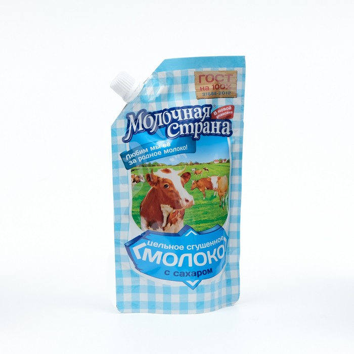Молоко цельное сгущенное с сахаром Молочная Страна, 270 г - Фото 1