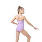 Купальник гимнастический Grace Dance, на тонких бретелях, р. 30, цвет лиловый - Фото 3