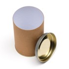 Тубус 73×110 мм (90 мм внутренняя высота), картон, металлическая крышка - Фото 2