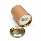 Тубус 73×110 мм (90 мм внутренняя высота), картон, металлическая крышка - Фото 3