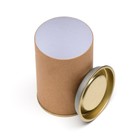 Тубус 63×100 мм (80 мм внутр. высота), картон, металлическая крышка - Фото 2