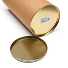 Тубус 120×260 мм (240 мм внутр. высота), картон, металлическая крышка - Фото 3