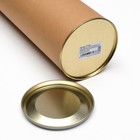 Тубус 92×340 мм (320 мм внутр. высота), под бутылку/футболку, картон, металлическая крышка - Фото 3