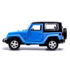Машина металлическая JEEP WRANGLER, 1:42, инерция, открываются двери, цвет синий - фото 27183376