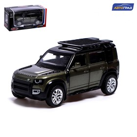 Машина металлическая LAND ROVER DEFENDER 110, 1:43, инерция, открываются двери, цвет зелёный 7389633