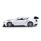 Машина металлическая BENTLEY CONTINENTAL GT3, 1:43, инерция, открываются двери, цвет белый - Фото 2