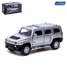 Машина металлическая HUMMER H3, 1:43, инерция, открываются двери, цвет серый