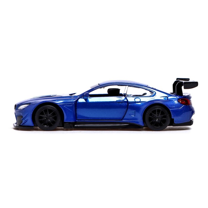 Машина металлическая BMW M6 GT3, 1:44, инерция, открываются двери, цвет синий - фото 1905976975