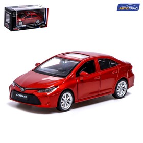 Машина металлическая TOYOTA COROLLA HYBRID, 1:43, инерция, открываются двери, цвет красный 7389681