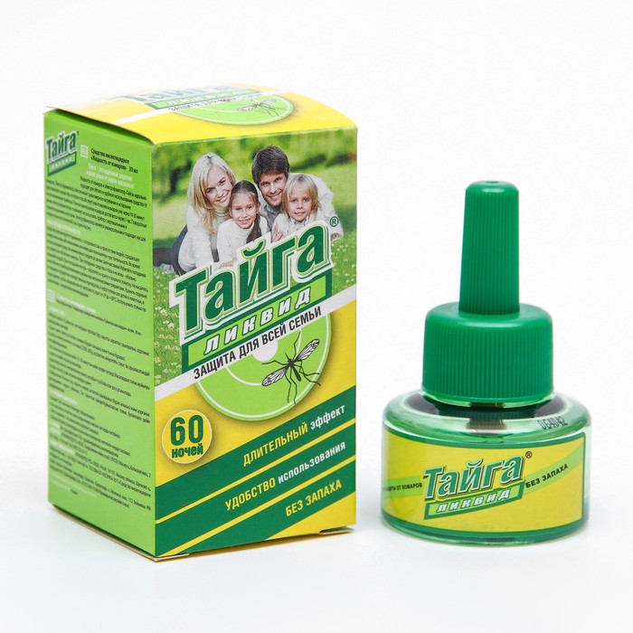 Дополнительный флакон-жидкость "Тайга Ликвид", от комаров, 60 ночей - Фото 1