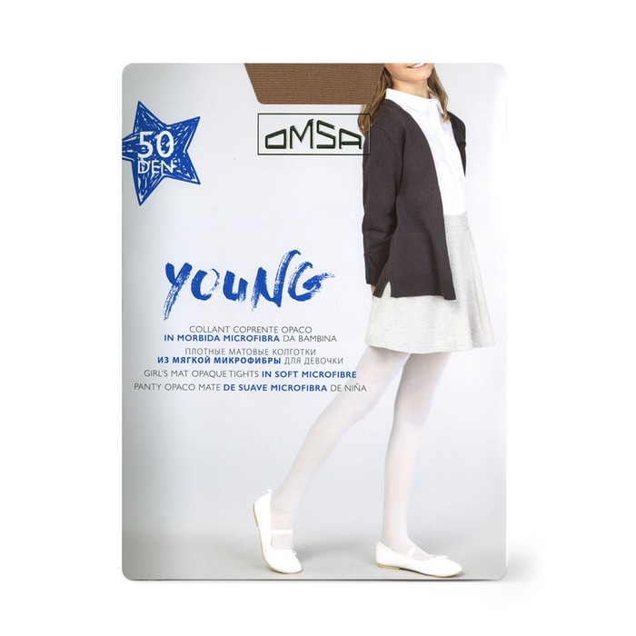 

Колготки детские OMSA kids Collant YOUNG 50 Caramello, размер 9-12
