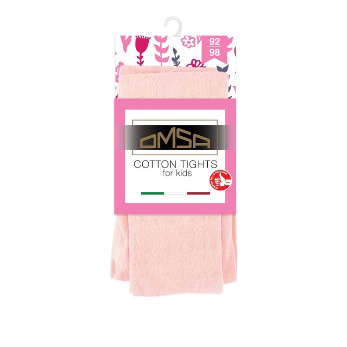 

Колготки детские OMSA kids Collant 12A11-1 с ажурным рисунком Rosa Сhiaro, размер 104-110