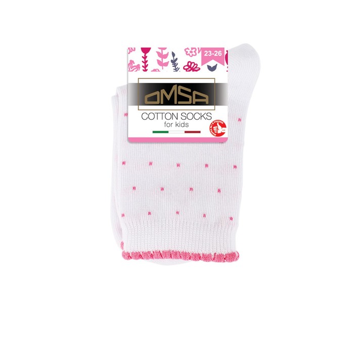 

Носки детские OMSA kids Calzino 22P31 в горошек Bianco, размер 27-30