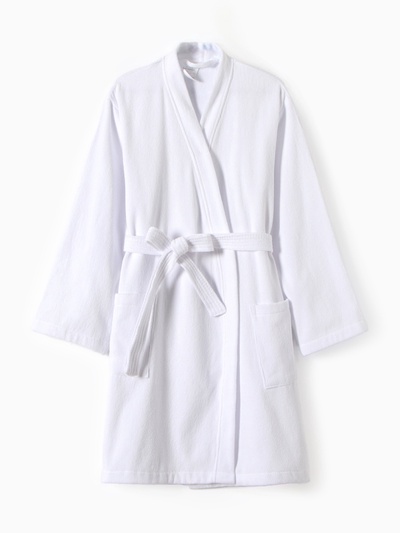 Халат махровый Экономь и Я, мужской размер 56-58 цвет белый, 100% хлопок с AIRO, 320 г/м²