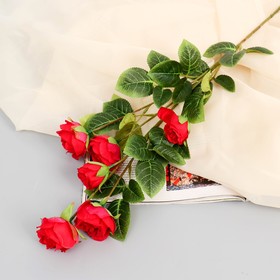 Цветы искусственные "Роза кустовая" 80 см, красный