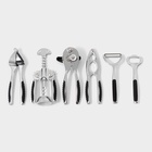 Набор кухонных инструментов Shapes, 6 предметов, на подставке, нержавеющая сталь, серебристый - Фото 2
