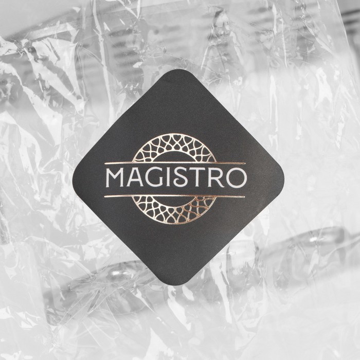 Толкушка для картофеля Magistro Adagio, нержавеющая сталь, цвет чёрный - фото 1882396476