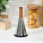 Тёрка Доляна Forest, 24×11,5 см, силиконовое основание, цвет чёрный, коричневый - Фото 2