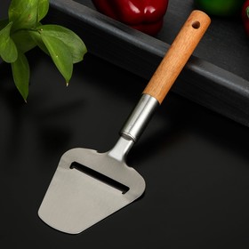 Нож-лопатка для сыра Доляна «Валдай», нержавеющая сталь, цвет коричневый