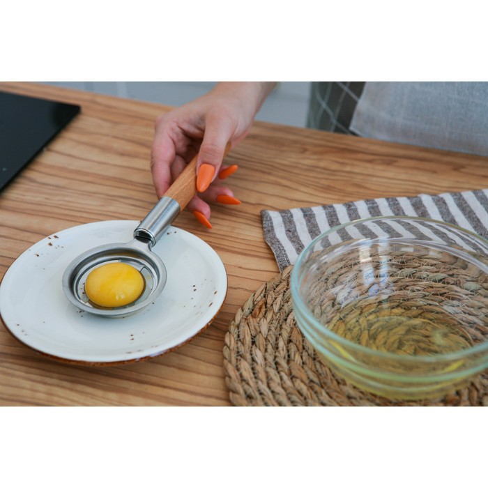 Сепаратор для яиц Доляна «Валдай», нержавеющая сталь, цвет хромированный - фото 1905977177