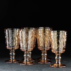Набор бокалов стеклянных «Адам», 300 мл, 6 шт, цвет золотой - фото 321434291
