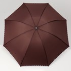 Зонт механический «Однотонный», 3 сложения, 8 спиц, R = 47,5 см, цвет коричневый - Фото 2