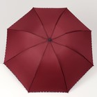 Зонт механический «Однотонный», 3 сложения, 8 спиц, R = 47,5 см, цвет бордовый - Фото 2
