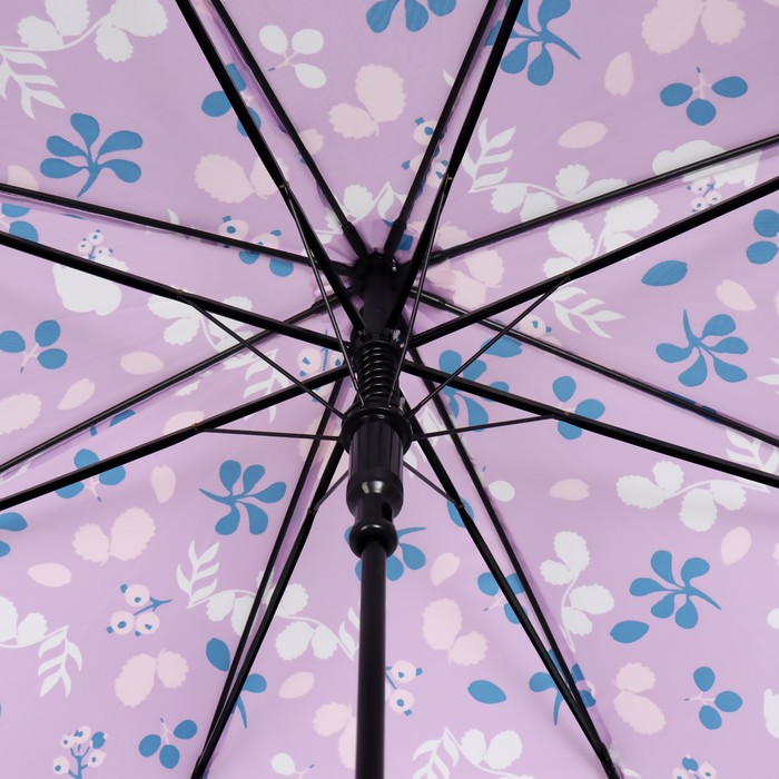 Зонт - трость полуавтоматический «Цветочки», 8 спиц, R = 51 см, цвет сиреневый - фото 1885357907