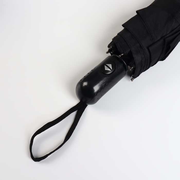 Зонт автоматический «Black», 3 сложения, 8 спиц, R = 48 см, цвет чёрный - фото 1904515690