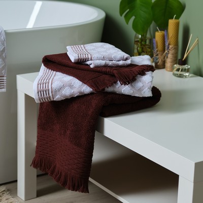 Полотенце махровое Love Life «Аморе» 50×90 см, 100% хлопок, 450 г/м², коричневое