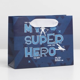 Пакет подарочный ламинированный горизонтальный, упаковка, «Super Hero», S 12 х 15 х 5,5 см