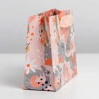Пакет подарочный ламинированный горизонтальный, упаковка, «Цветочная поляна», S 12 х 15 х 5,5 см - Фото 2