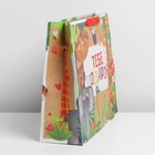 Пакет подарочный крафтовый горизонтальный, упаковка, «Тебе подарок», L 40 х 31 х 11,5 см - Фото 2