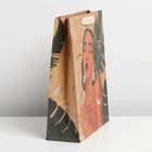 Пакет подарочный крафтовый вертикальный, упаковка, «Богема», M 26 х 30 х 9 см - Фото 2