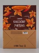 Пакет подарочный ламинированный, упаковка, «Классному учителю», MS 18×23×10 см - Фото 5
