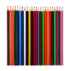 Карандаши 24 цвета, корпус трехгранный пластиковый, заточенный, в картонной коробке - Фото 3