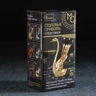 Набор ложек на подставке Magistro Swan, 7.5×4.5×15 см, 6 шт., цвет чёрный - Фото 5