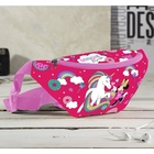 Сумка поясная детская для девочки, розовая, 25х6х13 см, Минни Маус и Единорог - Фото 2
