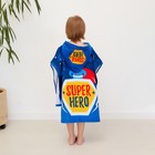 Полотенце-пончо детское махровое Крошка Я "Super Hero" 60*120см, 100% хлопок, 300гр/м2 - Фото 3