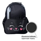 Рюкзак школьный, 37 х 26 х 13 см, эргономичная спинка, Calligrata ОРТ "Мордочка кота" - фото 44616807